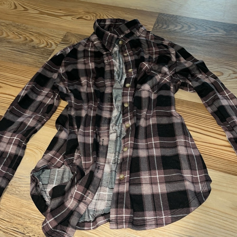 Purple and black Rue21 plaid shirt